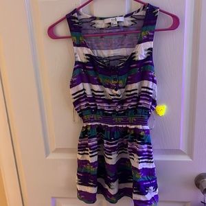 Forever 21 purple colorful tank w design size S/P